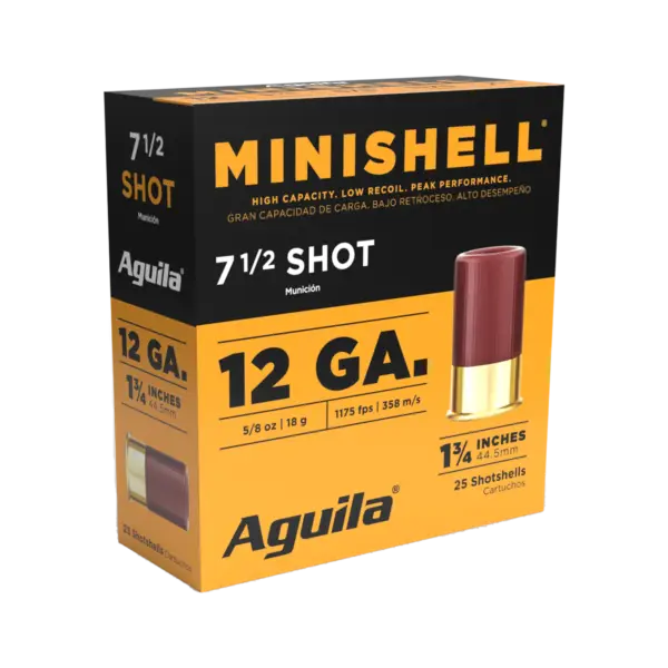 AGUILA 12GA MINI SHELL 1 3/4" 5/8 OZ 7.5 25RD BX 10 BOXES PER CS