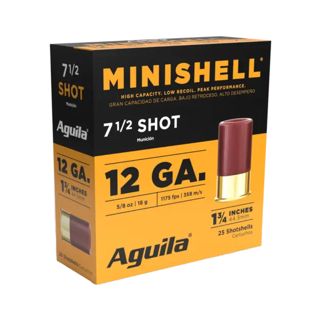 AGUILA 12GA MINI SHELL 1 3/4" 5/8 OZ 7.5 25RD BX 10 BOXES PER CS