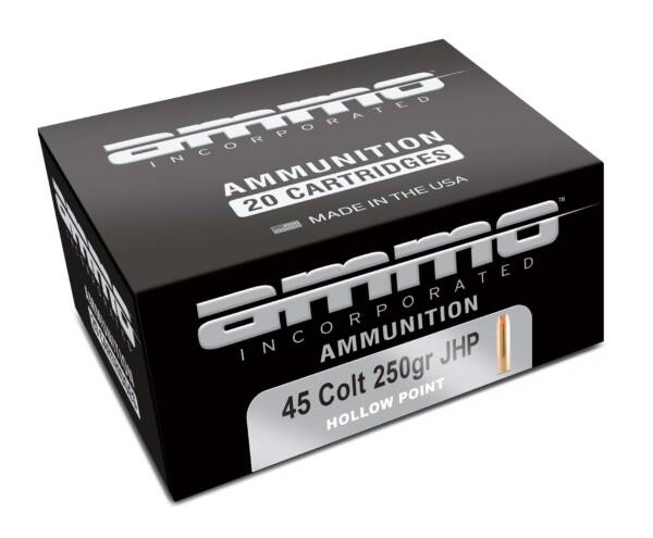 AMMO INC 45 COLT 250GR JHP 20RD BOX 200 CASE
