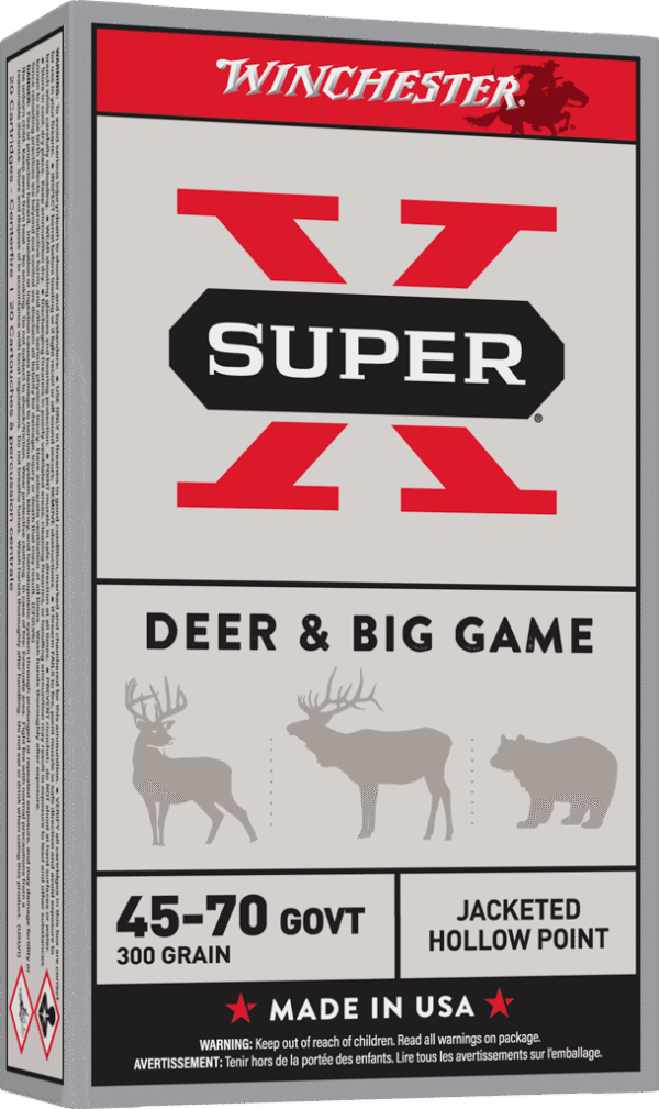 WINCHESTER SUPER-X 45-70GVT 300GR JHP 20RD BX 200RD CASE