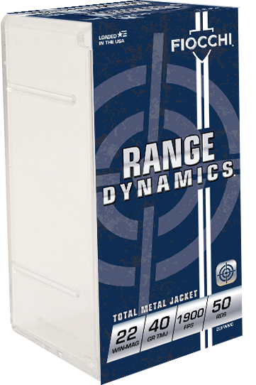 FIOCCHI 22 WIN MAG 40GR TMJ 50RD BX 2000RD CASE