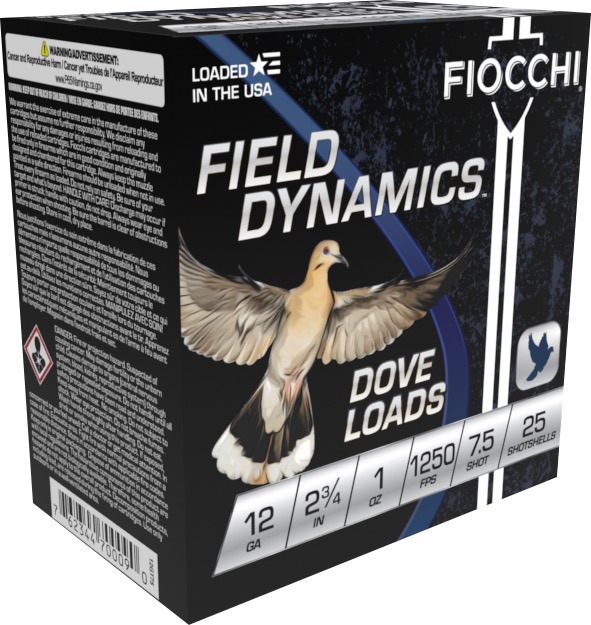 FIOCCHI 12G 2-3/4" 1OZ 7.5SHT G&T 25/250RDS