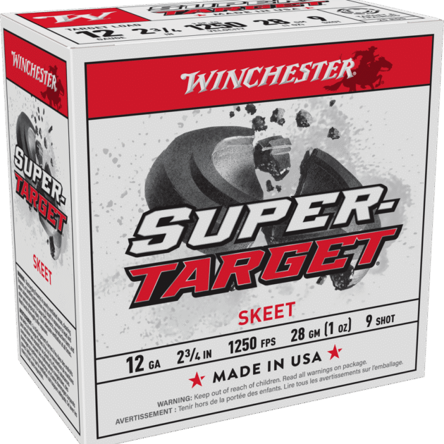 WINCHESTER SUPER TARGET 12GA 2-3/4" #9 1OZ 1250FPS 25RDS BX 250RD CASE