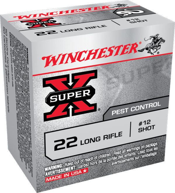 WINCHESTER SUPER X PEST CONTROL 22LR 25GR #12SHT 50RD BX 5000RD CASE