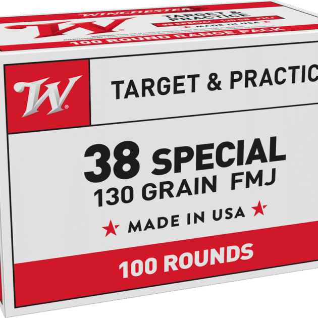 WINCHESTER USA 38SPL 123GR FMJ 100