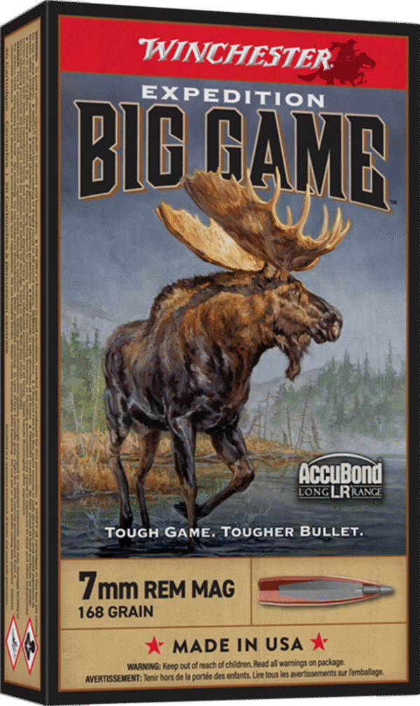 WINCHESTER BIG GAME 7MM 168GRS ACCUBOND LR 20RD BX 200RD CASE