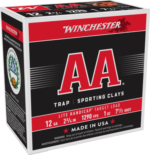 WINCHESTER 12G 2-3/4" #7.5 AA LT HNDICAP TRGT 1OZ 25RDS