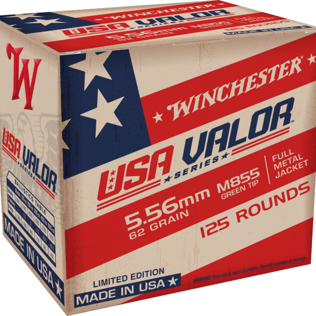 USA VALOR M855 5.56 62G FMJ GRN TIP