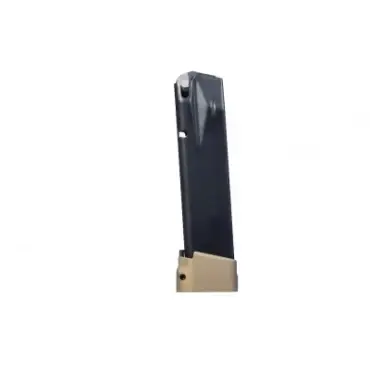 FULL SIZE 18 ROUND MAGAZINE WITH TTI +3 BRONZE COLOR EXTENSION | 9mm | 9mm | steel & aluminum
