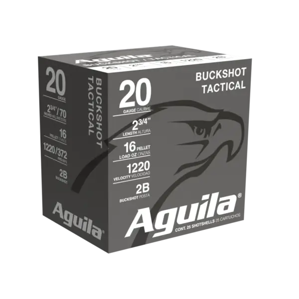AGUILA 20GA 2B BUCKSHOT 2-3/4" 16 PELLET 25RD BX 10 BXS PER CS