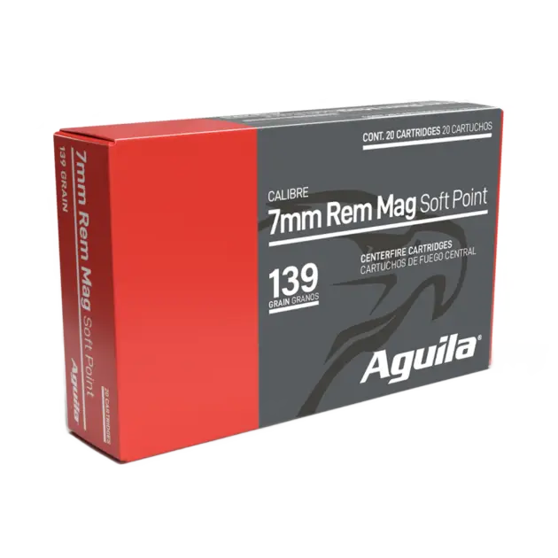 AGUILA 7MM REM MAG 139GR INTERLOCK BTSP 20RD BX 10 BOXES PER CASE