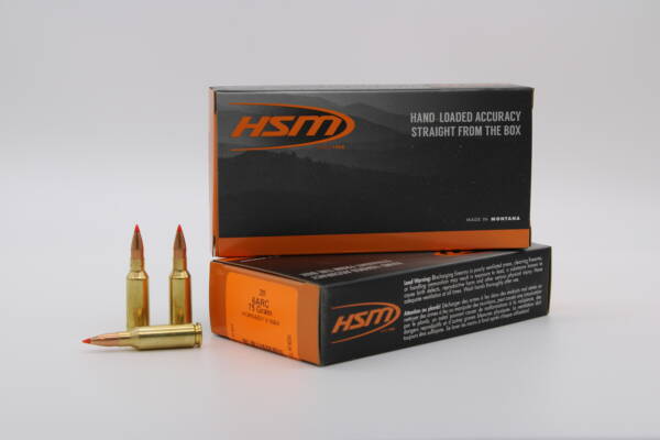 HSM AMMUNITION 6MM ARC 75GR V-MAX 20RD BOX 25 BOXES PER CASE