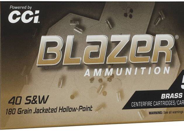 CCI 40 S&W 180GR BLAZER BRASS JHP 50 RD/BX 10 BX/CS