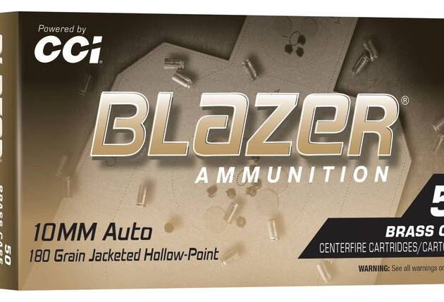 CCI 10MM AUTO 180 GR BLAZER BRASS JHP 50 RD/BX 10 BX/CS