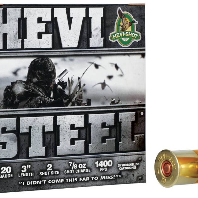 HEVI-SHOT HEVI-STEEL 20GA 3IN 7/8OZ #2 25 RD/BX 10 BX/CS