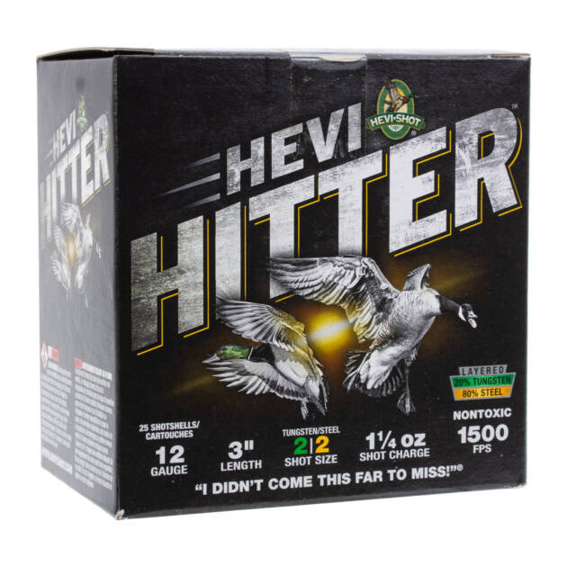 HEVI-SHOT HEVI-HITTER 12GA 3IN 1-1/4OZ #2 TUNGSTEN/STEEL 25 RD/BX 10 BX/CS