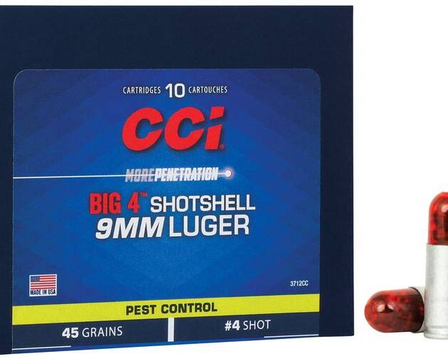 CCI 9MM BIG 4 SHOTSHELL 10 RD/BX 20 BX/CS