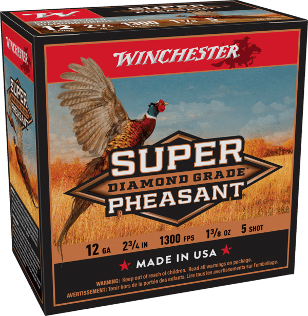 WINCHESTER 12 GA 2-3/4" #5 DIAMOND GRADE PHEASANT 1-3/8 OZ 25 RD/BX 10 BX/CS