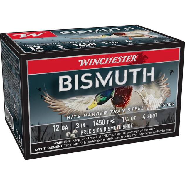 WINCHESTER 12 GA 3" #4  BISMUTH 1-3/8OZ 15 RD/BX 10 BX/CS