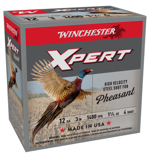 WINCHESTER 12 GA 3" #4 XPERT HV STEEL PHEASANT 1-1/4 OZ LEAD FREE 25 RD/BX 10 BX/CS