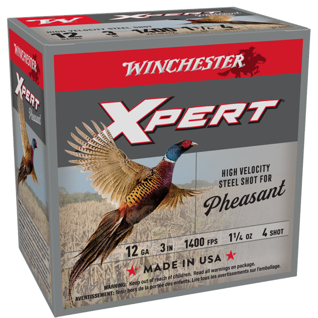 WINCHESTER 12 GA 3" #4 XPERT HV STEEL PHEASANT 1-1/4 OZ LEAD FREE 25 RD/BX 10 BX/CS