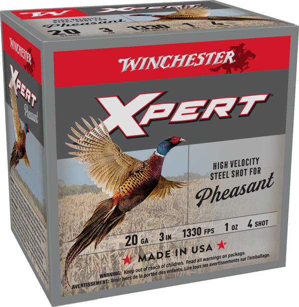 WINCHESTER 20 GA 3" #4 XPERT HV STEEL PHEASANT 1 OZ LEAD FREE 25 RD/BX 10 BX/CS
