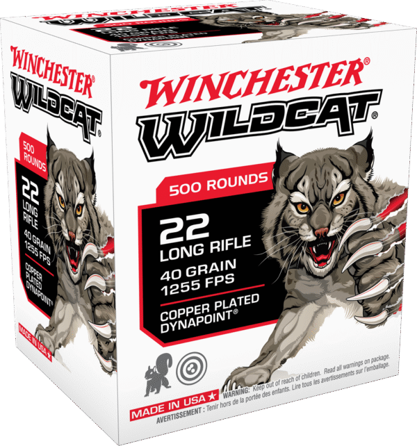 WINCHESTER 22 LR WILDCAT DYNAPOINT CP 40 GR 500 RD/BX 10 BX/CS