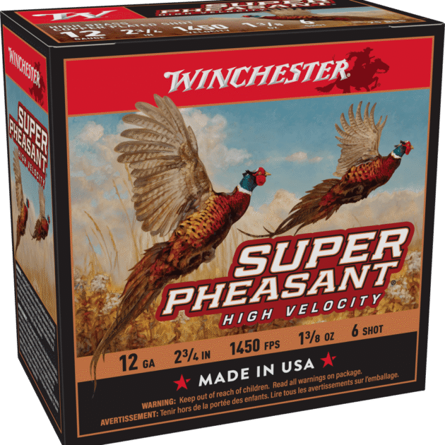 WINCHESTER 12 GA 2-3/4" #6 SUPER PHEASANT HV HB 1-3/8 OZ 25 RD/BX 10 BX/CS