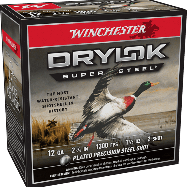 WINCHESTER 12 GA 2-3/4" #2 DRYLOK STEEL MAGNUM 1-1/4 OZ 25 RD/BX 10 BX/CS