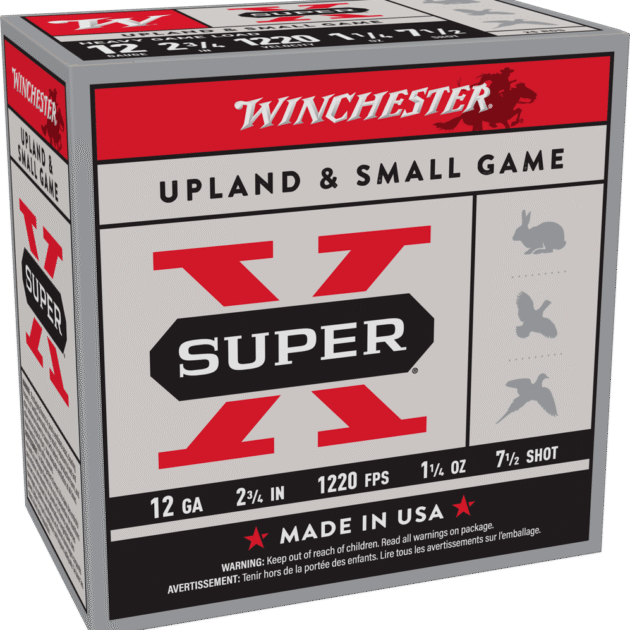 WINCHESTER 12 GA 2-3/4" #7.5 SUPER-X UPLAND HEAVY GAME 1-1/4 OZ 25 RD/BX 10 BX/CS