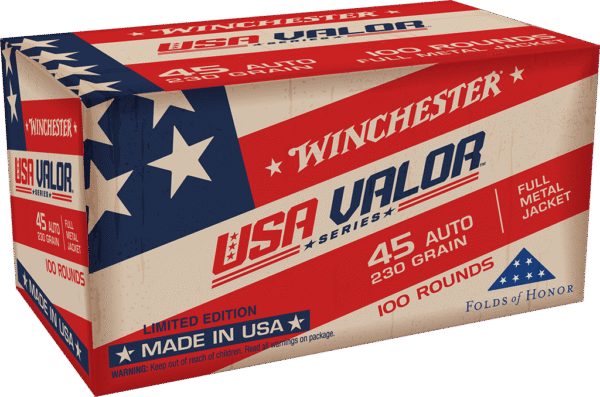 WINC USA VALOR 45ACP 230GR FMJ 100RD BX/500RD CASE