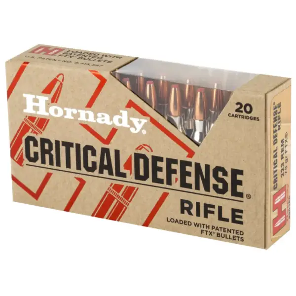 HORNADY CRITICAL DEFENSE 223REM 73GR FTX 20RD BX 200RD CASE - Image 2