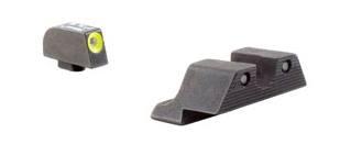 TRIJICON 3 DOT HD YLW NS GLOCK MODELS - Black Aluminum