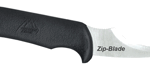 OUTDOOR EDGE ZIP BLADE - 4" S/S W/NYLON SHEATH | stainless steel | black