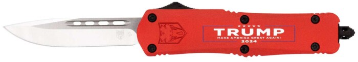 COBRATEC KNIVES MEDIUM FS-3 TRUMP 2024 RED DROP POINT NON SERRATED