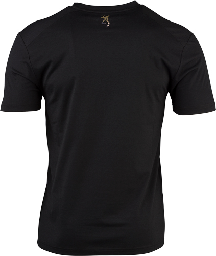 BROWNING SS PERF CAMP SHIRT - WHITETAIL LOGO BLACK LARGE