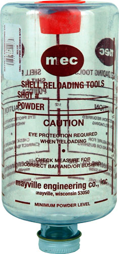 MEC BOTTLE & CAP CLEAR SMALL - FOR SHOT OR POWDER