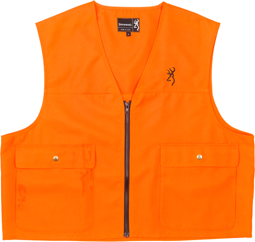 BROWNING SAFETY VEST BUCK - MARK LOGO BLAZE ORANGE LARGE
