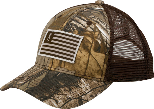 BROWNING CAP PATRIOT FLAG/BUCK - MARK PATCH REALTREE XTRA ADJ