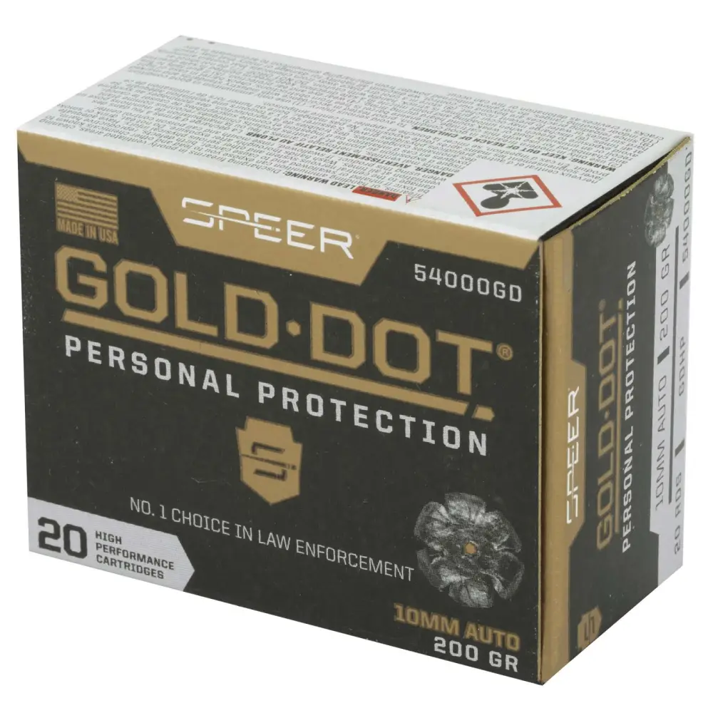 SPEER 10MM AUTO 200GR GDHP AMMO 20 RD/BX 10 BX/CS SPEER 10MM AUTO 200GR GDHP AMMO 20 RD/BX 10 BX/CS - Image 2