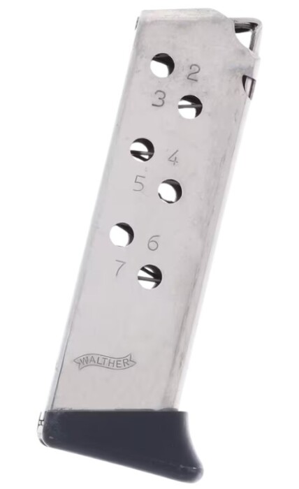 WALTHER ARMS MAG PPK 32ACP 7RD NICKEL FR