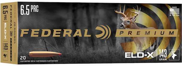 FEDERAL 6.5 PRC 143 GR ELD-X 20 RD/BX 10 BX/CS