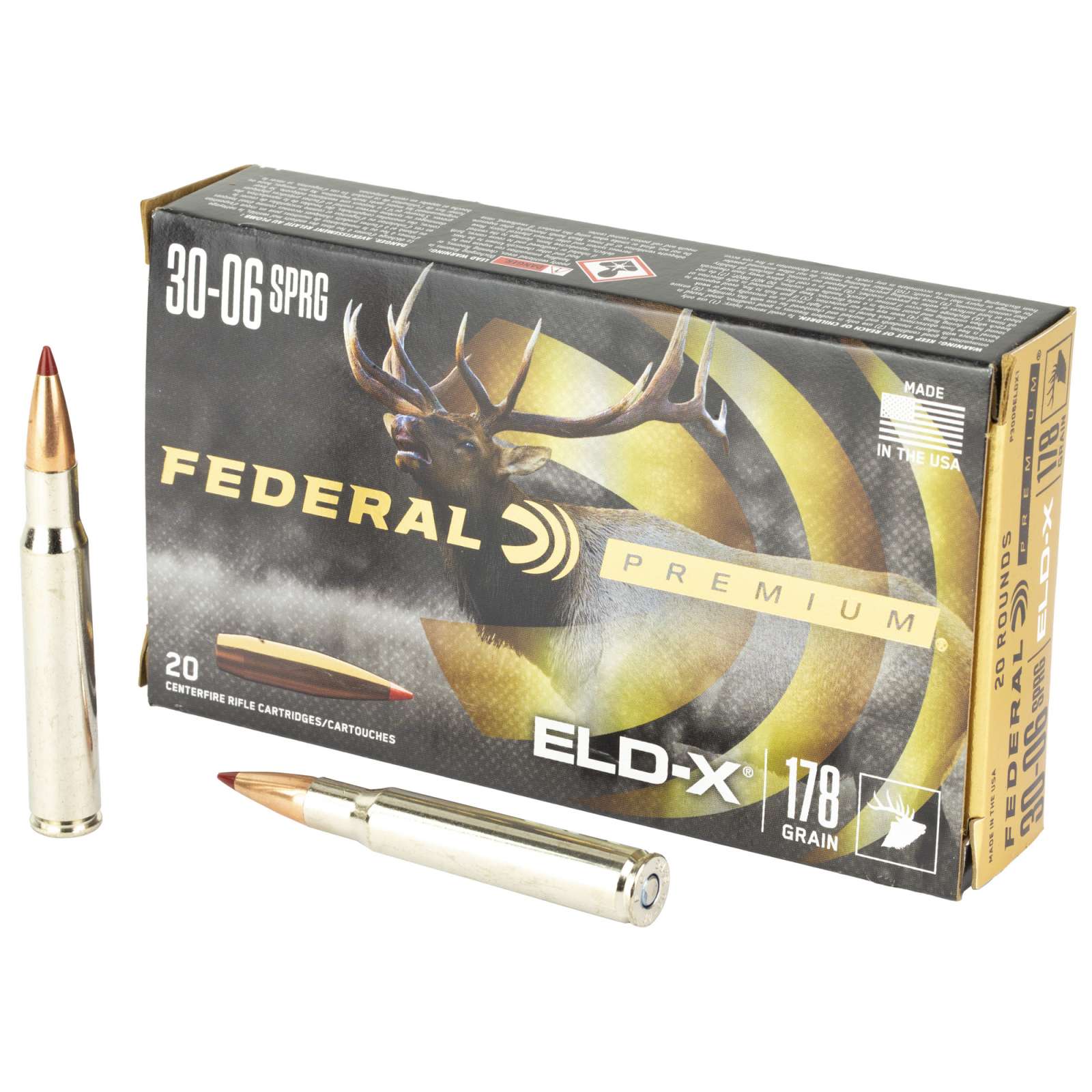 FEDERAL 30-06 SPRGFLD 178 GR ELD-X 20 RD/BX 10 BX/CS FEDERAL 30-06 SPRGFLD 178 GR ELD-X 20 RD/BX 10 BX/CS
