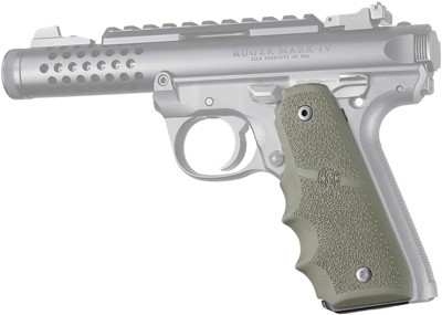HOGUE GRIPS RUGER 22/45 MKIV - RUBBER GRIPS/FINGER GROOVES OD