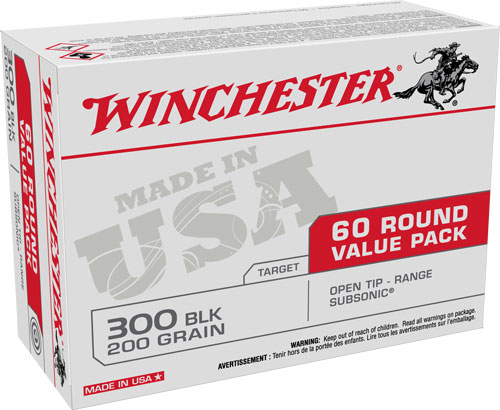 WINCHESTER USA 300 AAC 200GR - FMJ 60RD 4BX/CS