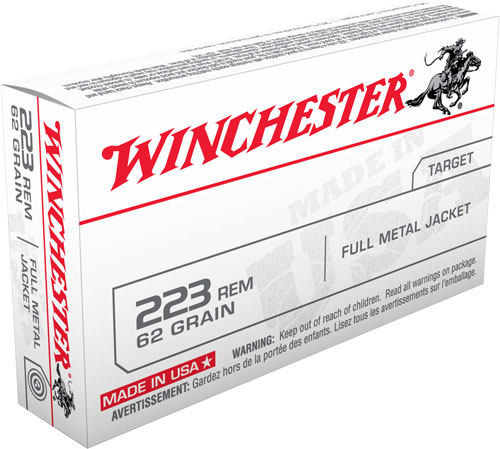 WINCHESTER USA 223 REM - 62GR FMJ 20RD 50BX/CS