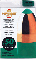 CVA POWERBELT AT BULLETS - 50 CALIBER 245GR 15CT