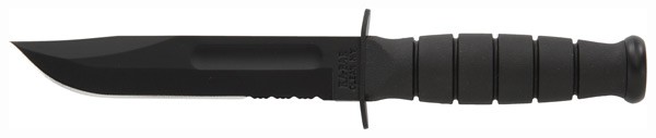 KA-BAR SHORT KA-BAR - 5.25" SERR W/PLASTIC SHEATH