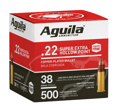 AGUILA 22LR HOLLOW PNT 38G CPHP 500RD BOX 4 PER CS