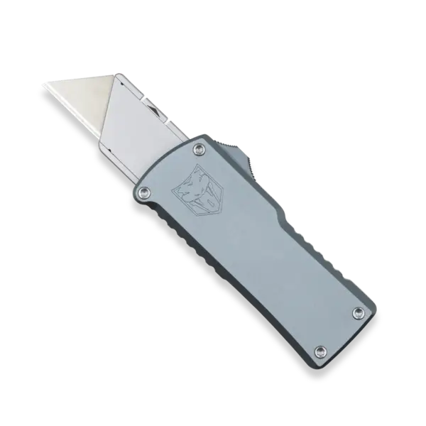 COBRATEC OTF UTILITY KNIFE GRAY 3.2OZ 3.375" HANDLE